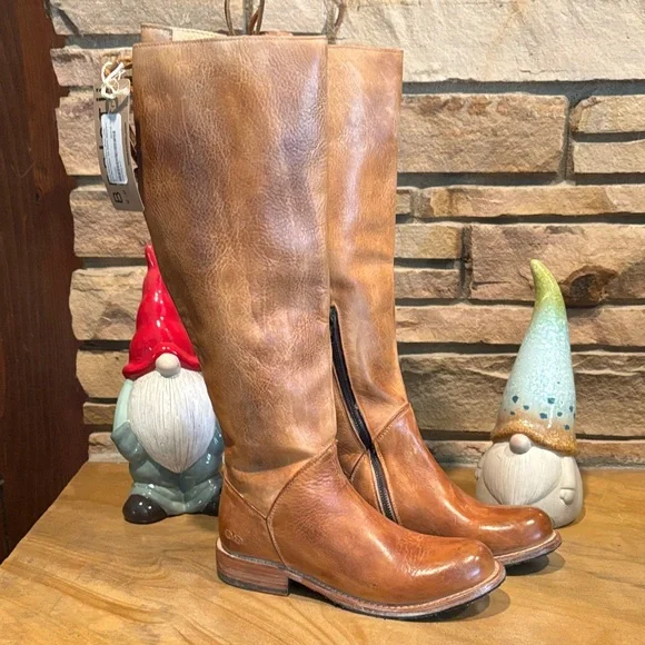 BED|STU Tan Leather Lace-Up Boots - Picture 3 of 10